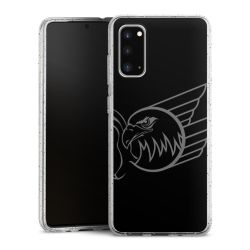 Silikon Glitter Case transparent-silber