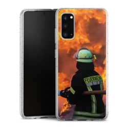 Silikon Glitter Case transparent-silber