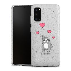 Silikon Glitter Case transparent-silber