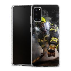 Silikon Glitter Case transparent-silber