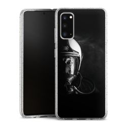 Silikon Glitter Case transparent-silber