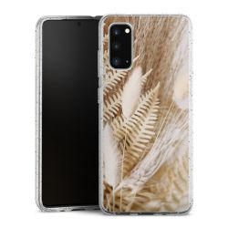 Silikon Glitter Case transparent-silber