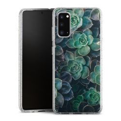 Silikon Glitter Case transparent-silber