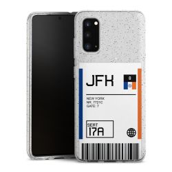 Silikon Glitter Case transparent-silber