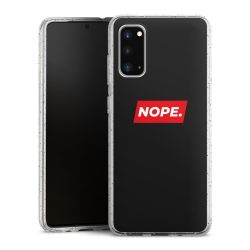 Silikon Glitter Case transparent-silber