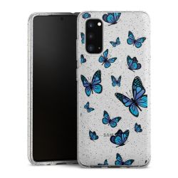 Silikon Glitter Case transparent-silber
