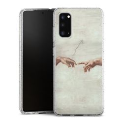 Silikon Glitter Case transparent-silber