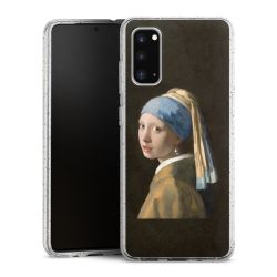 Silikon Glitter Case transparent-silber