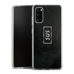 Silikon Glitter Case transparent-silber