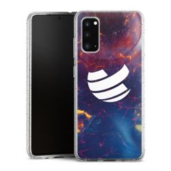 Silikon Glitter Case transparent-silber