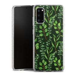 Silikon Glitter Case transparent-silber