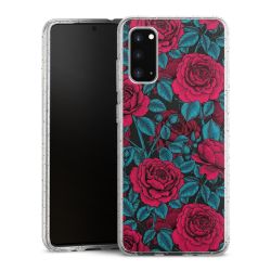 Silikon Glitter Case transparent-silber