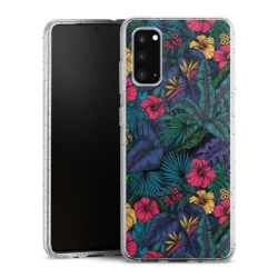 Silikon Glitter Case transparent-silber