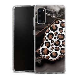 Silikon Glitter Case transparent-silber