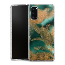 Silikon Glitter Case transparent-silber