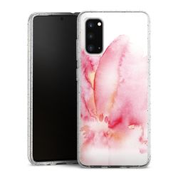 Silikon Glitter Case transparent-silber