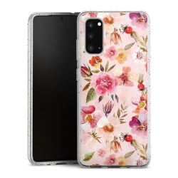 Silikon Glitter Case transparent-silber