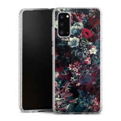 Silikon Glitter Case transparent-silber