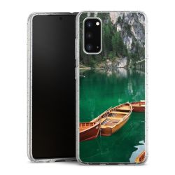 Silikon Glitter Case transparent-silber