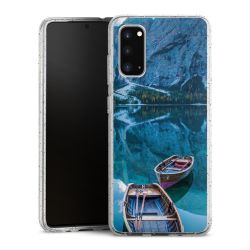 Silikon Glitter Case transparent-silber