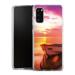 Silikon Glitter Case transparent-silber