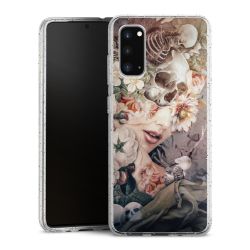 Silikon Glitter Case transparent-silber