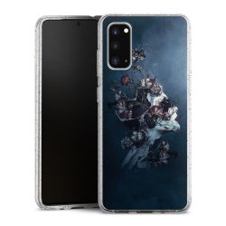 Silikon Glitter Case transparent-silber