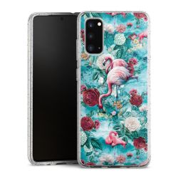 Silikon Glitter Case transparent-silber