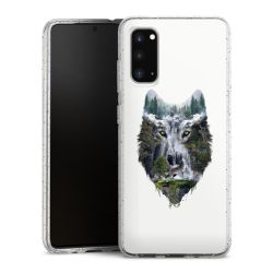 Silikon Glitter Case transparent-silber