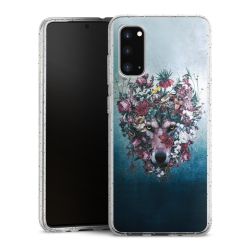 Silikon Glitter Case transparent-silber