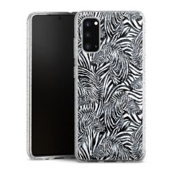 Silikon Glitter Case transparent-silber