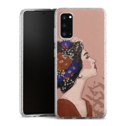 Silikon Glitter Case transparent-silber