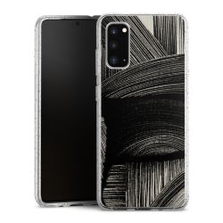 Silikon Glitter Case transparent-silber