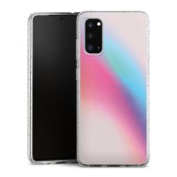 Silikon Glitter Case transparent-silber