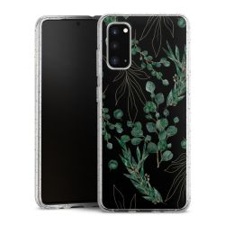 Silikon Glitter Case transparent-silber