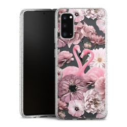 Silikon Glitter Case transparent-silber