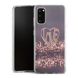 Silikon Glitter Case transparent-silber