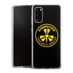 Silikon Glitter Case transparent-silber