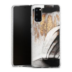 Silikon Glitter Case transparent-silber