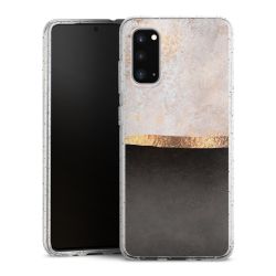 Silikon Glitter Case transparent-silber