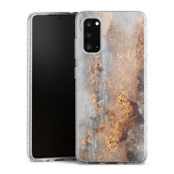 Silikon Glitter Case transparent-silber