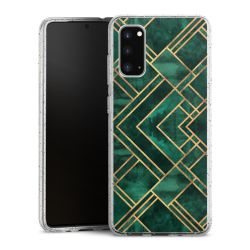 Silikon Glitter Case transparent-silber