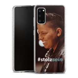 Silikon Glitter Case transparent-silber