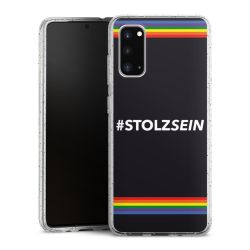 Silikon Glitter Case transparent-silber