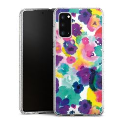 Silikon Glitter Case transparent-silber