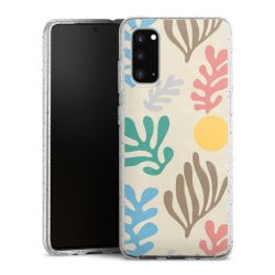 Silikon Glitter Case transparent-silber