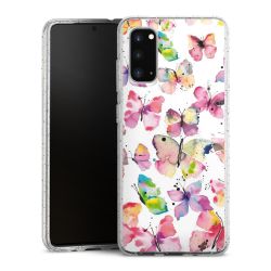 Silikon Glitter Case transparent-silber