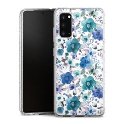 Silikon Glitter Case transparent-silber