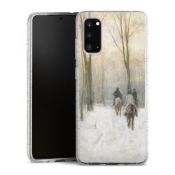 Silikon Glitter Case transparent-silber