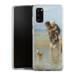 Silikon Glitter Case transparent-silber